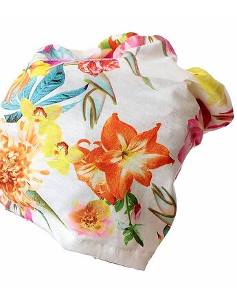 Cienka czapka przejściowa handmade , assembleage