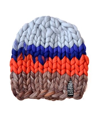 100% MERINO CZAPKA, PANAPUFA