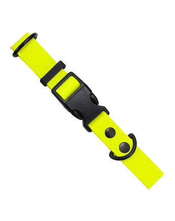 Obroża dla psa regulowana wodoodporna hexa NEON ŻÓŁTA 40-55cm taśma 2cm M, Kolorowe Łapki