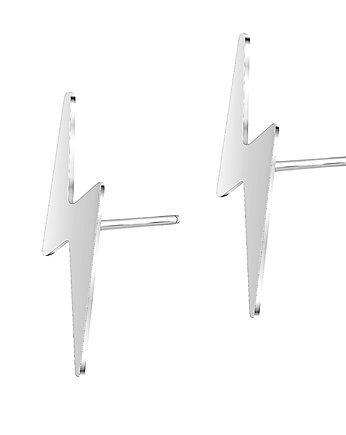 Srebrne kolczyki Fast As Lightning, VENA Jewellery