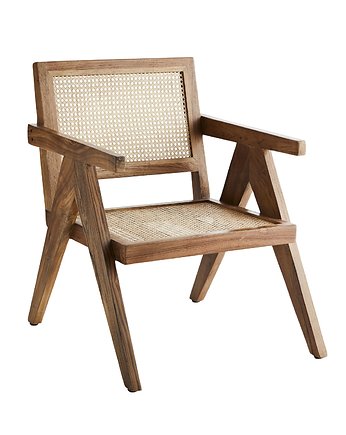 Krzesło z plecionką, drewno tekowe, Home Design