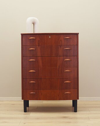 Komoda tekowa, duński design, lata 70, produkcja: Dania, Przetwory design