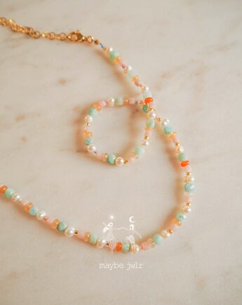 Naszyjnik pastelowy z kamieni naturalnych, Maybe Jwlr