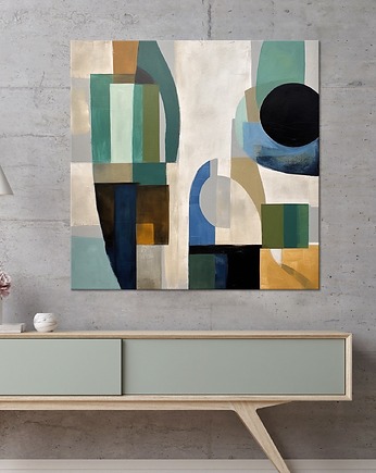 Geometryczna abstrakcja do salonu - wydruk na płótnie, AnnSayuri ART