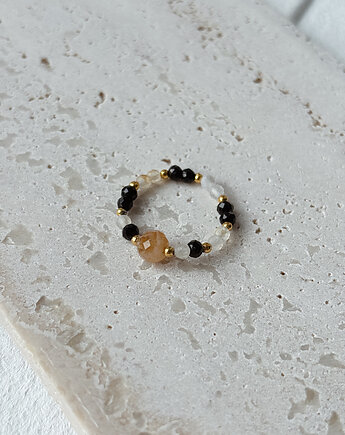 Pierścionek elastyczny  Cytryn, Chmolowska Jewellery