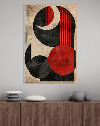 Geometria natury - Plakat, druk - Minimalizm, Boho, Loft #18, Black Sapphire Art