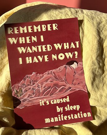 Sleep manifestation poster a3, Merfidia Design