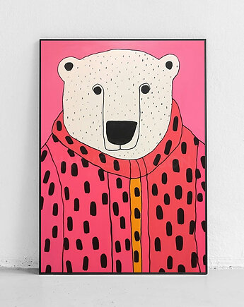Plakat Stylowy miś polarny, Harvest Maison