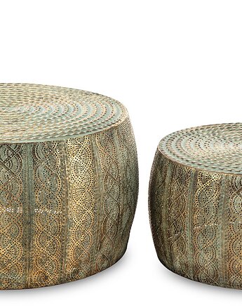 Stolik boczny 2 szt. metalowy 30x55x55 i 25x45x45 cm MOJI, MIA home