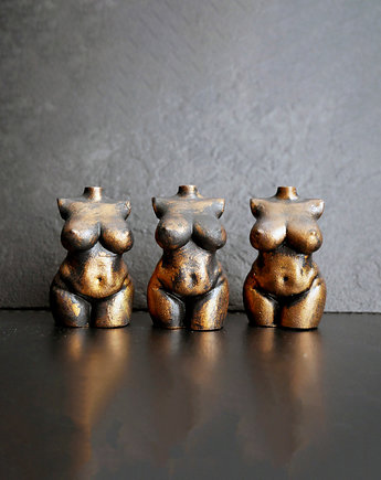 Trzy małe kobietki wysokie na ok. 4,6 cm ZESTAW 3, JBJart Justyna Jaszke