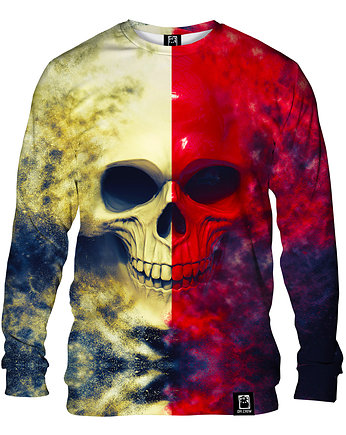 Bluza Bez Kaptura Męska DR.CROW White Red Skull, DrCrow