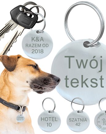 Brelok Zawieszka Identyfikator do Kluczy z IMIENIEM dla Dziecka na Prezent, smxdsgn