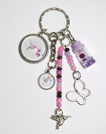 Breloczek - Koliber, motyle, fiolka, yenoo