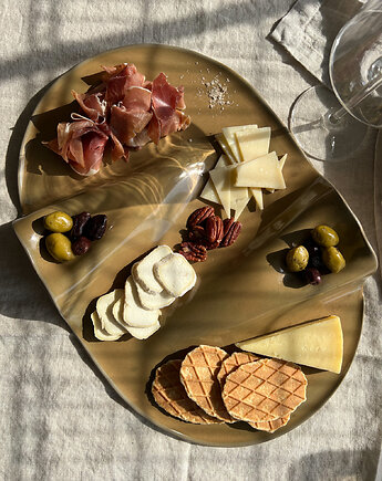 Taca na przekąski WAVY no. 2 jasny brąz, PUKKI concept