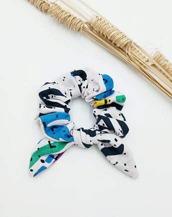 Scrunchie/frotka bow Upcycled, wu handmade