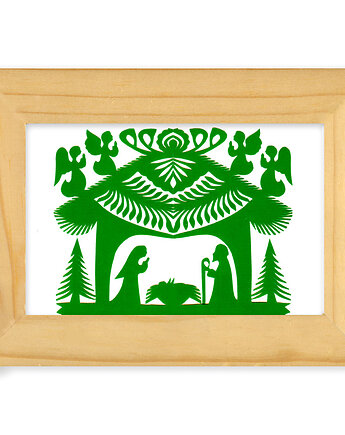 Boże Narodzenie 2 (handmade Art Papercut)_Kurpie Region, na ludowo