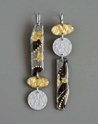 Długie asymetryczne kolczyki w nowoczesnym stylu, STUDIO blureco