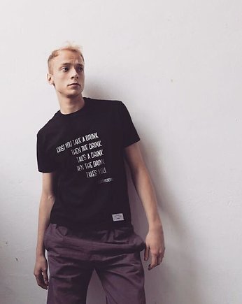 T-shirt z cytatem, Fitzgerald, The Drink, Golden Lips