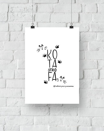 Plakat Kotastrofa, ładnie piszę pracownia