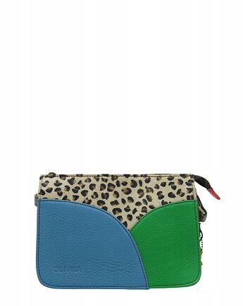 Torebka listonoszka modna damska dwustronna skórzana wzór OLIVKA, Olivka Warsaw