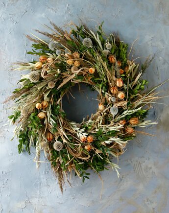 Wianek dekoracyjny, rustykalny, naturalny, Rondo Kwiatowe