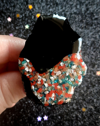 Wielki pierścionek z kamyczkami, Figa handmade accessories