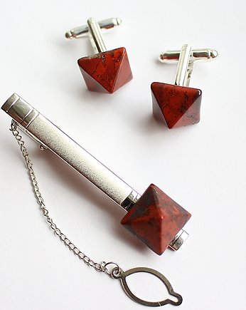 Komplet spinek z jaspisem czerwonym, KEIT