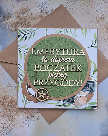Kartka z okazji przejścia na emeryturę dla mężczyzny (koperta), Kartkodzielo