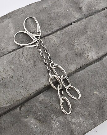 Minimalistyczne srebrne kolczyki, RayOfArt