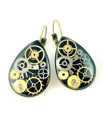 KOLCZYKI - Łezki (Black) III, DROBINY CZASU