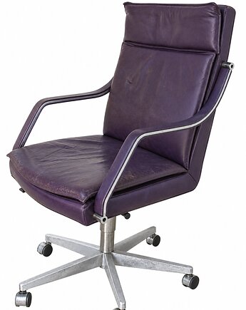 Fotel skórzany Rudolf Bernt Glatzel dla W. Knoll, lata 80., Relikt design
