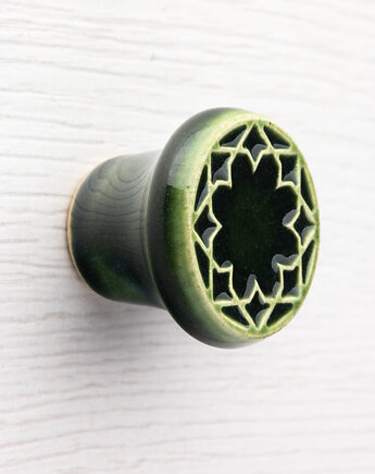 Gałka do mebli zieleń butelkowa, wz.3, pracowniazona