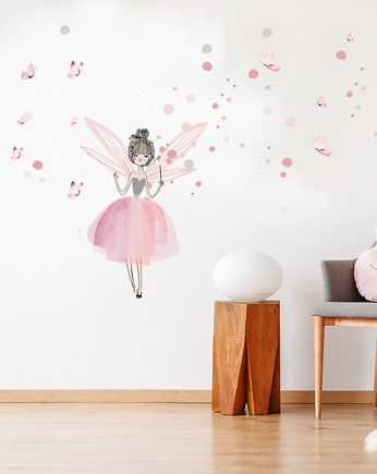 Naklejka na ścianę Wróżka z motylkami, Wallie Studio Dekoracji