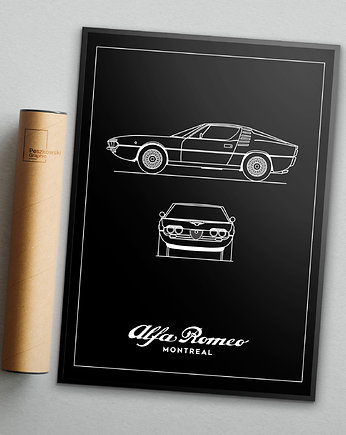 Plakat Legendy Motoryzacji - Alfa Romeo Montreal, Peszkowski Graphic