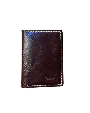 Etui na karty 015 ciemno brązowe - mini portfel, Lamato