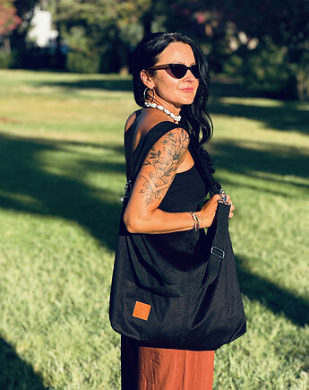 Duża torba worek "Mili Chic Mc7" - czarna, Militu