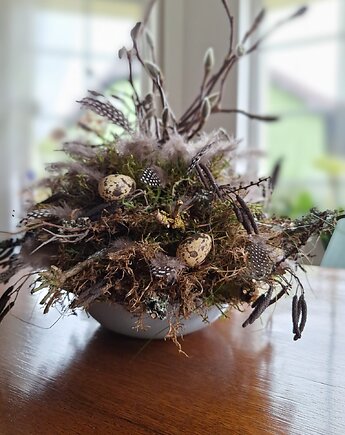 Wielkanoc Ozdoby wielkanocne  dekoracja na stół, cynamonn