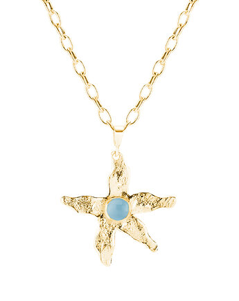 Naszyjnik srebrny pozłacany rozgwiazda BLOSSOM, BEMOON