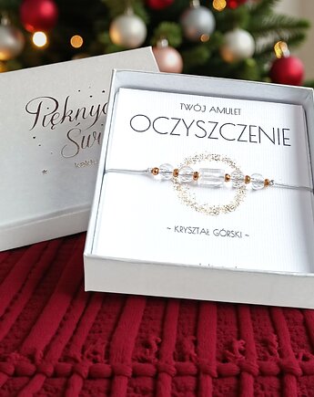 Amulet - OCZYSZCZENIE - świąteczne pudełko - KRYSZTAŁ GÓRSKI, kaktusia