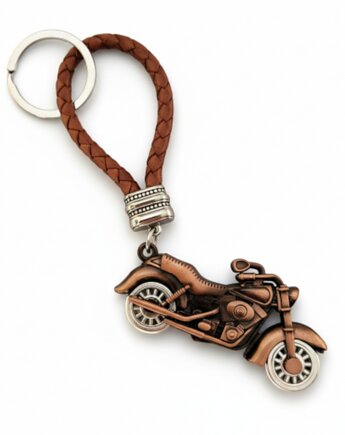 Brelok skórzany "MOTOCYKL" copper II, Beezoo