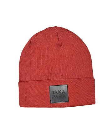 Ceglano czerwona czapka 100% bawełna, OSOBY - Prezent dla mamy