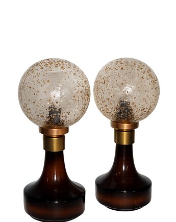 Para lamp stołowych Hustad, lata 60. Ceramika i szkło formowane Vintage, Relikt design