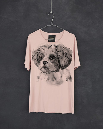 Shih Tzu Dog Men's T-shirt light pink, SELVA