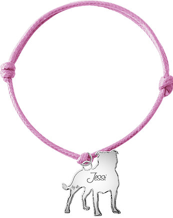 STAFFORDSHIRE TERRIER bransoletka  z grawerem, by ilo