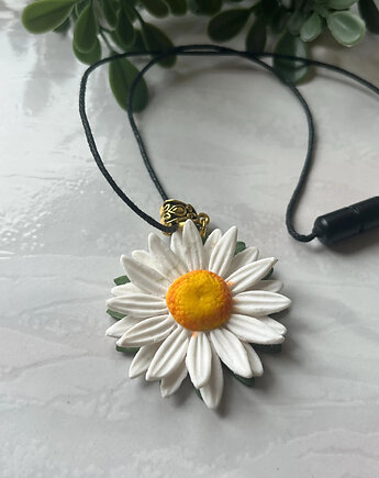 Naszyjnik stokrotka handmade, MariaPolymer