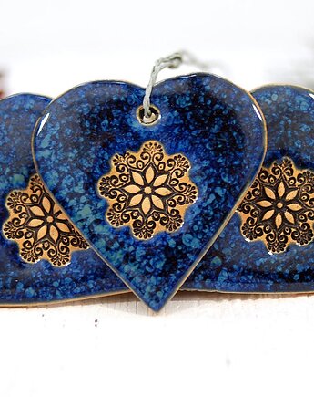Ceramiczne serce wisząca ozdoba ceramiczna, 10FingersArt
