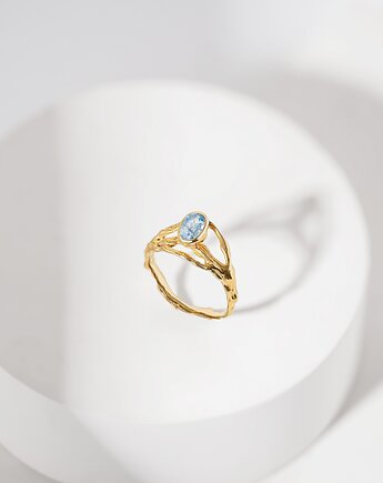 Pierścionek z kolekcji Twigs z topazem, LE JEWELRY
