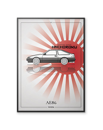 Plakat Motoryzacja - Toyota A86, Peszkowski Graphic