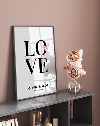 Personalizowany plakat imiona LOVE, Plakatowka