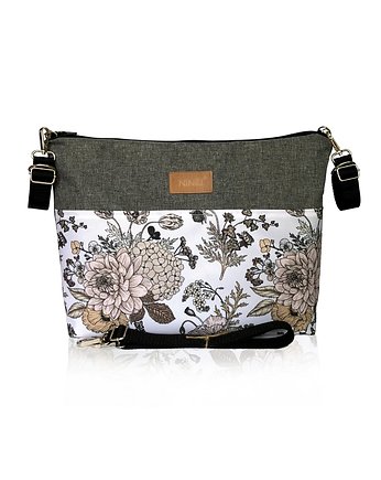 Organizer torba do wózka NINKI  poliester wodoodporny  (kviaty vintage białe), NINKI ninki